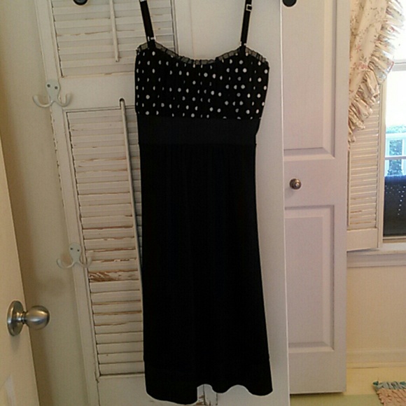 Little black polka dot dress
