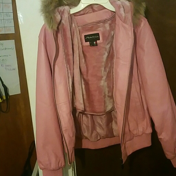 pink leather jacket - Picture 2 of 2