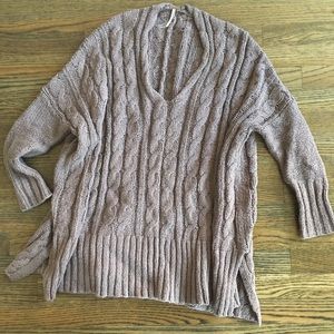 Free People Easy Cable V - Mushroom