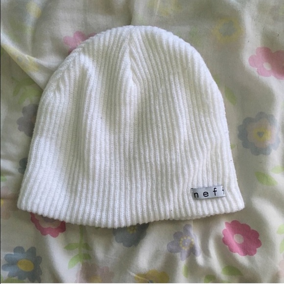 Neff white beanie (trade)