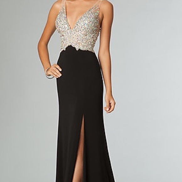 JVN by Jovani Sleeveless Evening Gown/Open Back
