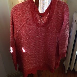 Coral Free People Sweater