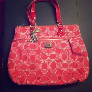 Large Red Coach bag