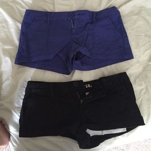 Two pairs of shorts, both bought from target.