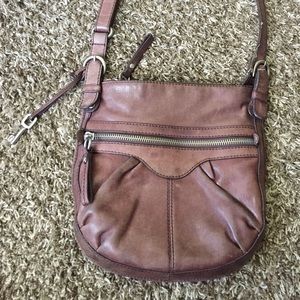 Soft brown leather Fossil crossbody