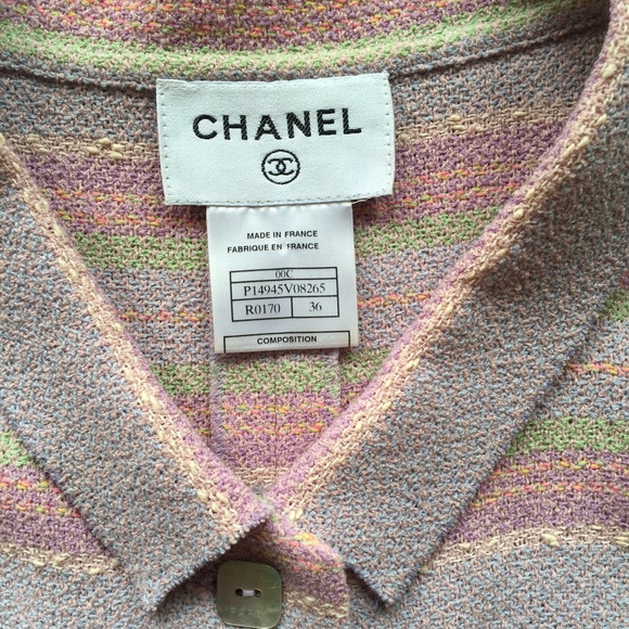 π«SOLDπ« AUTH CHANEL Rainbow Pastel Dress SZ 36 - Picture 2 of 4