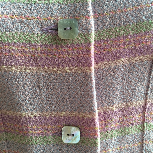 π«SOLDπ« AUTH CHANEL Rainbow Pastel Dress SZ 36 - Picture 3 of 4