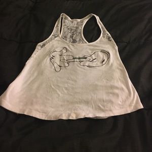 Mickey Mouse dope hands tank top with lace back