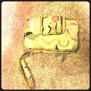 Very Bradley purple, green flowered wallet