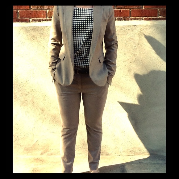 Zara Basic Flax Suit
