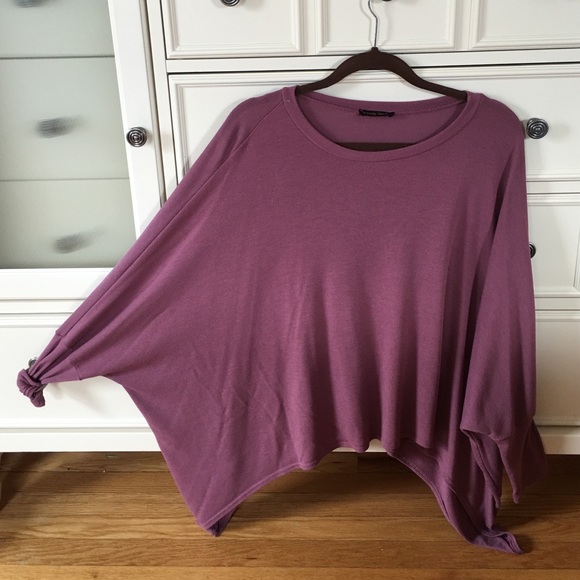 Pretty in pink! Draped sweater.