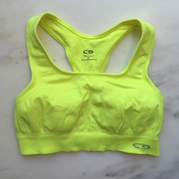 Champion Neon Yellow Sports Bra Size Medium