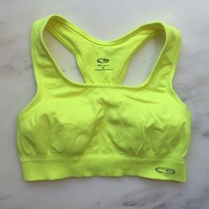 Champion Neon Yellow Sports Bra Size Medium