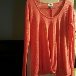 Knit long sleeve blouse