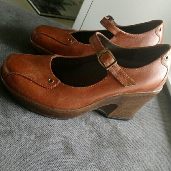 Brown Dansko mary jane wedges