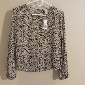 NWT! Black and white blouse