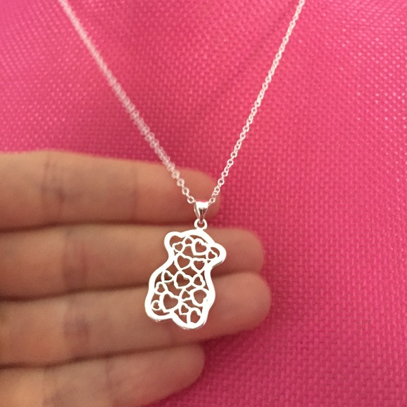 Cutest ever Bear silver pendant necklace