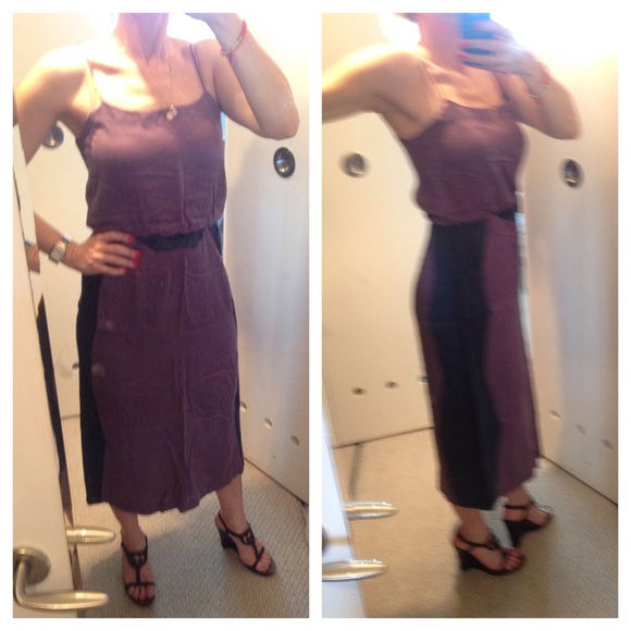 Cynthia Rowley Purple blue Silk Midi Dress 4 - Picture 4 of 4