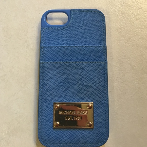 Michael Kors blue wallet iPhone 5 case
