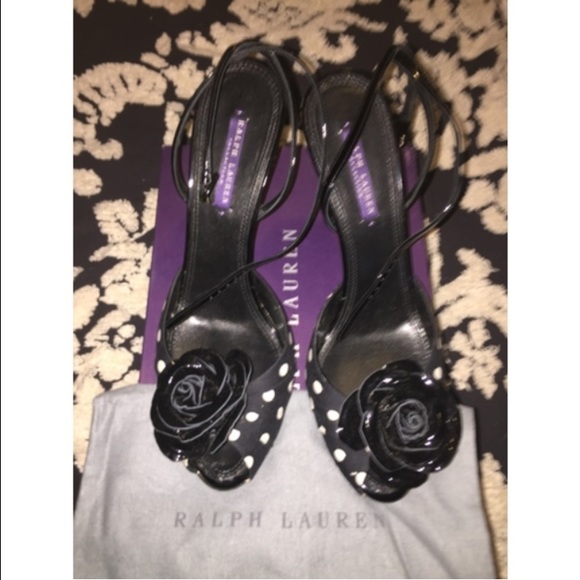 Polka dot Ralph Lauren heels - Picture 2 of 4