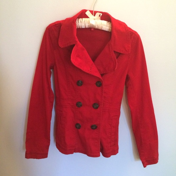 Red pea coat 💋❤️