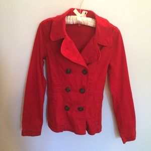 Red pea coat 💋❤️