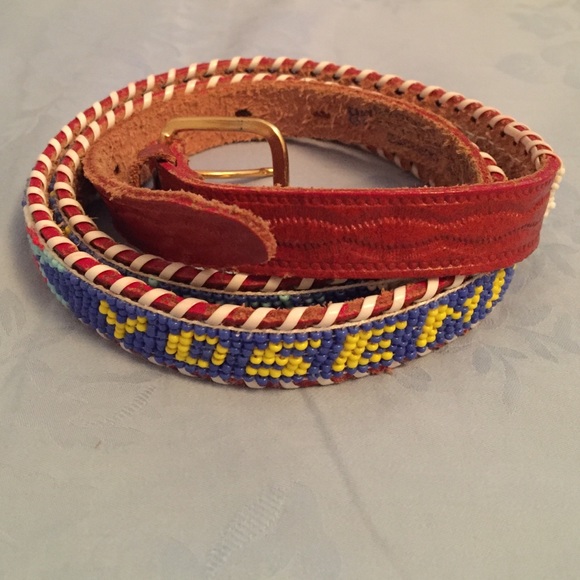 Vintage Yosemite hand beaded belt