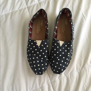 Toms Denim Dot Flats