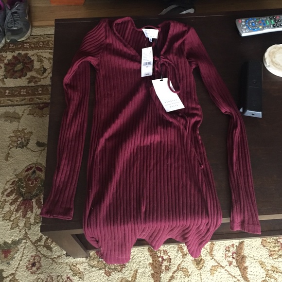 Kendall and Kylie burgundy dress