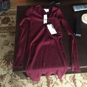 Kendall and Kylie burgundy dress