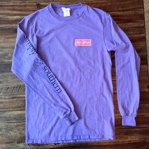 Simply Southern Pink and Purple Long Sleeve Tee