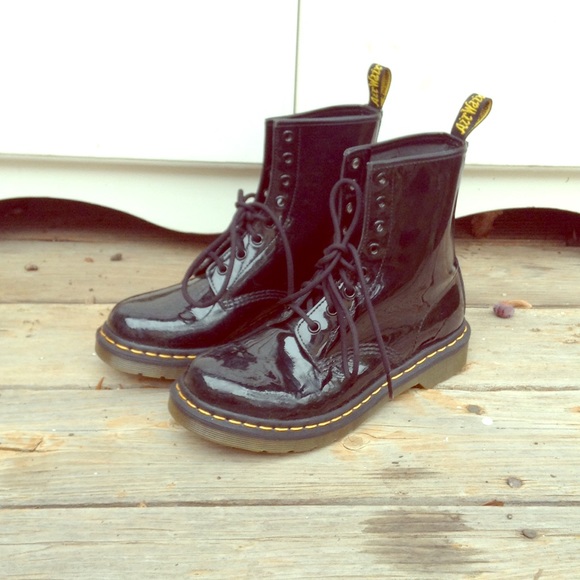 Doc Marten patent leather black boots