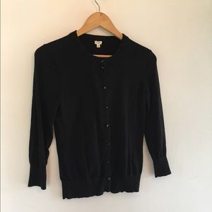 Black 3/4 sleeve J Crew cardigan