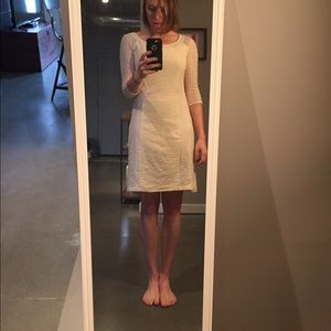 Anthropologie cream, lace dress