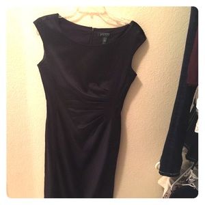 Navy blue Ralph Lauren knee length dress.