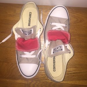 Tan Converse - Double Tongue