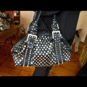 Lavini Bettina leather silver studded bag