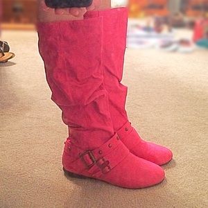 Pink boots!