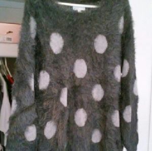 Polka dot eyelash sweater