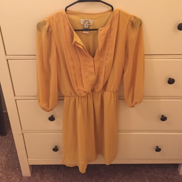 Mustard yellow sheer dress