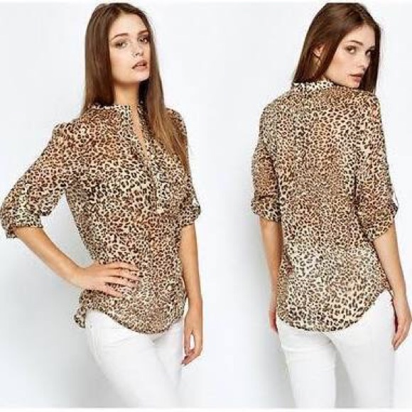 Zara Leopard animal print Long Sleeve.