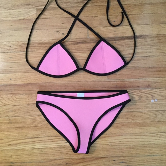 Other - Pink Neoprene Bikini, Size Small
