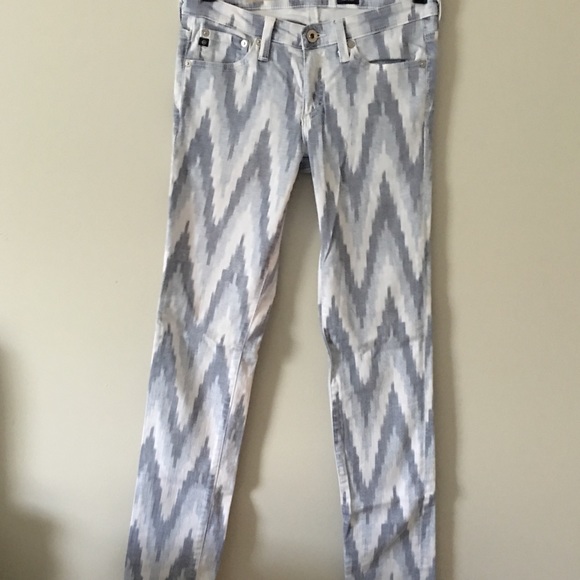 AG Stilt Cigarette Jean in Ikat Print
