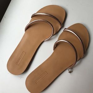 BGD copper two strap sandals