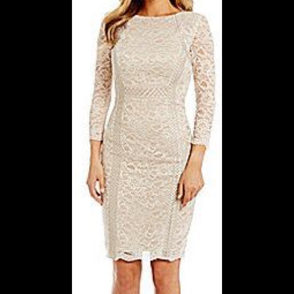 Antonio Melani Champagne Lace Dress