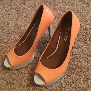 Also peach heels