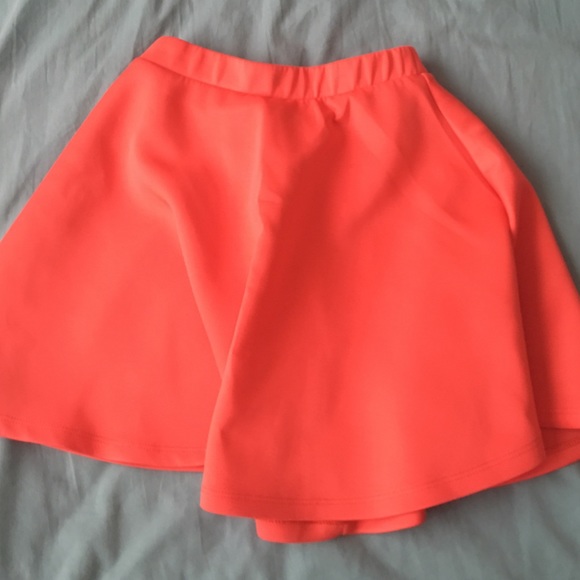 Bright orange circle skirt forever 21