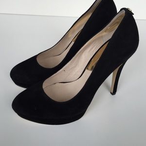 Michael Kors Black Suede Pumps, Size 10.