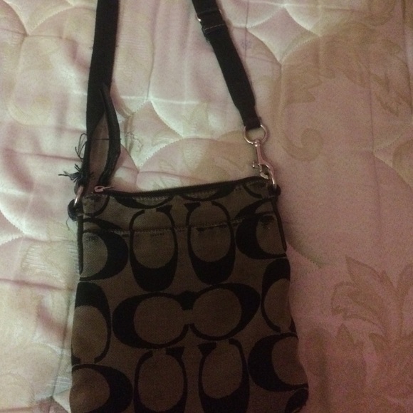 Black & Grey Coach Purse - Picture 2 of 2