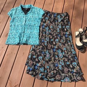 Style and Co Maxi Skirt and Top